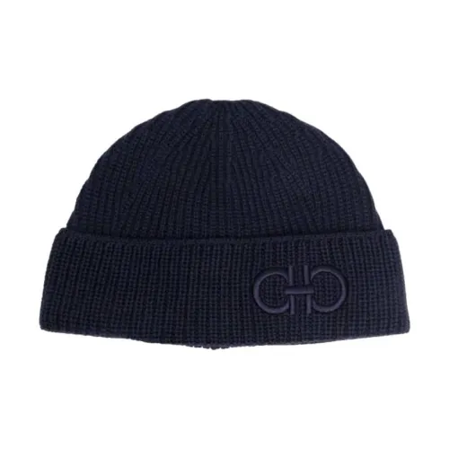 FERRAGAMO Шерстяные Бини Мужской Синий