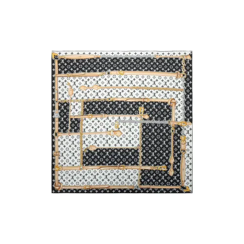 LOUIS VUITTON Шелковые шарфы Унисекс Черный