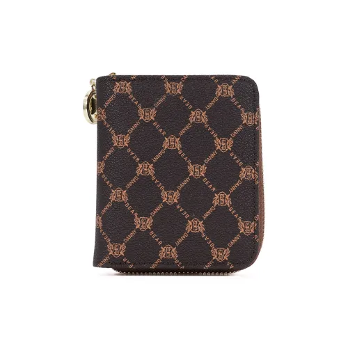 DANNYBEAR Синтетическая кожа Кошелек Стандартный Унисекс Клетка Медвежонок Кофейный