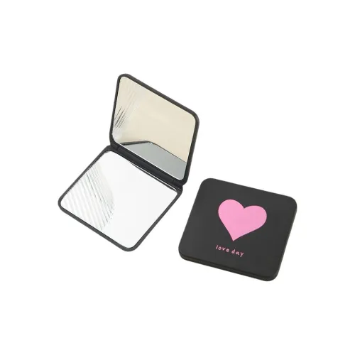 Geanno Черный Золотой Запечатанный Складной Мини Портативный Двойной Слой Магнифайзер Зеркало для Макияжа Вертикальное Зеркальце