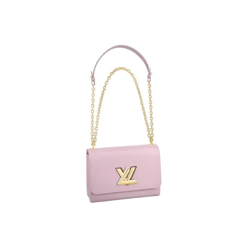 LOUIS VUITTON Twist Epi Коровья кожа крупнозернистая Цепочка Сумка через плечо Подмышечная сумка Сумка через плечо Средняя Женская Розовая
