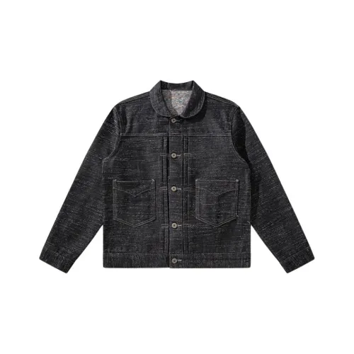 DKRVT Сырой деним [Упаковка] Мужские джинсовые куртки