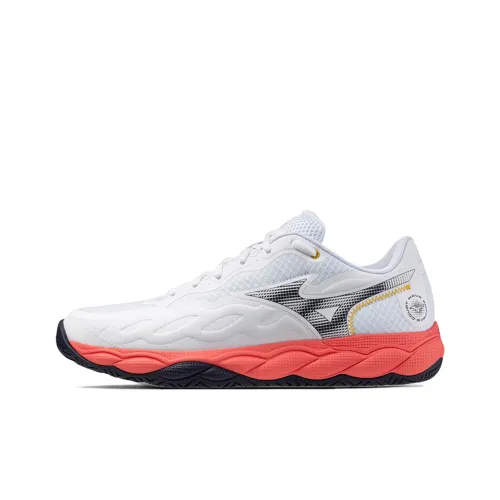 Mizuno WAVE ENFORCE COURT Мегалодон Амортизация Износостойкие Кроссовки для тенниса Унисекс Белый