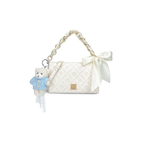 Disney Strawberry Bear Series ПУ (полиуретан) текстильная смесь одно плечо через плечо сумка обычная женская экрю