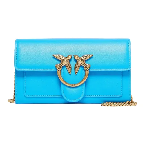 PINKO Love Birds series Сумка через плечо из коровьей кожи Сумка на плечо Женская Небесно-голубая