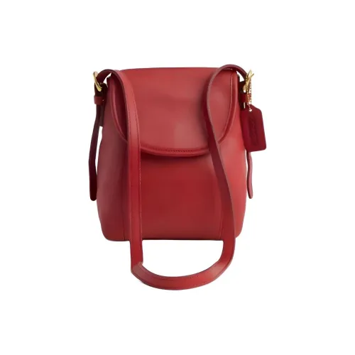 COACH VintageSoho Перчаточная дубленая кожа Сумка через плечо Сумка на плечо Маленькая Женская Красная