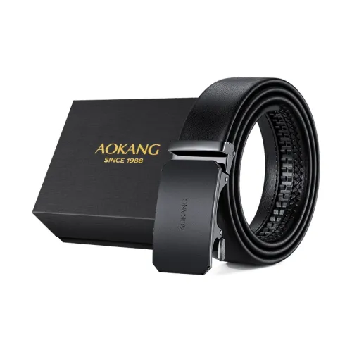 AOKANG Настоящая коровья кожа ремни Мужской ширина 3,5 см