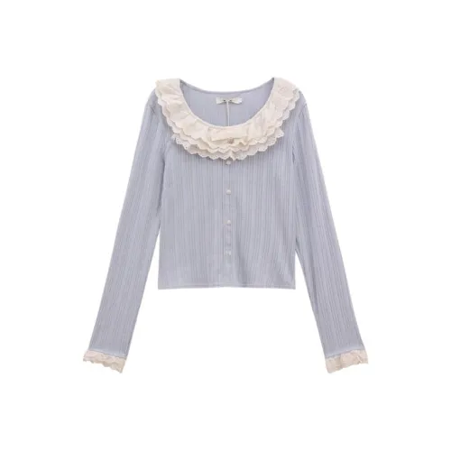 IUNOP Ускорение Укороченный Трикотажная Ткань Рубашка Топ Женский