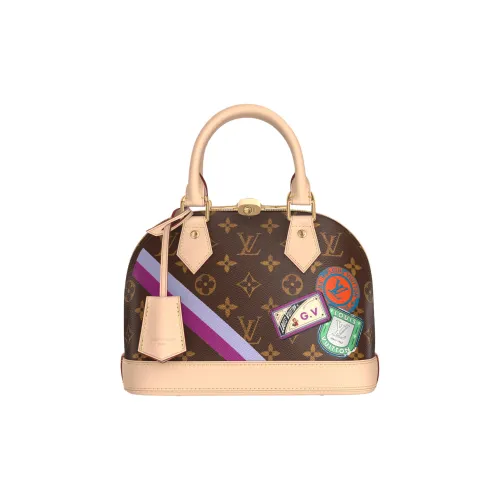 LOUIS VUITTON Alma BB Покрытие Холст Сумка Женская Коричневая