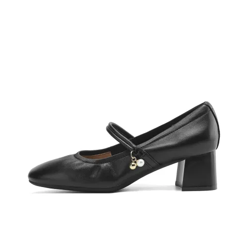 HARSON Грубый каблук Туфли Мэри Джейн Женские