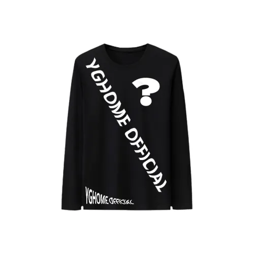 YGHOME OFFICIAL Черный Italic Английский язык Унисекс T-рубашки