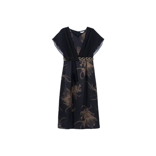 Tang Xi Короткий рукав Платье Женское