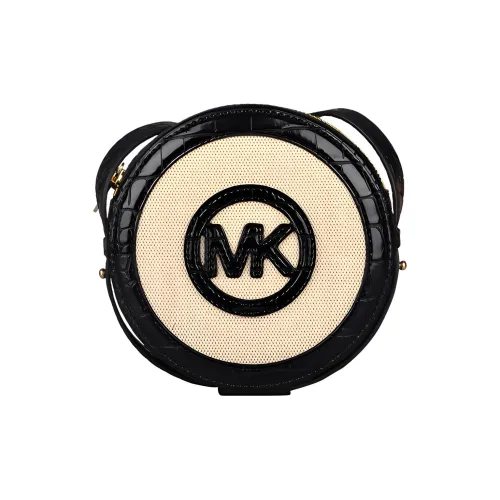 MICHAEL KORS Aidy Ткань с кожаными вставками Сумка через плечо Женская Черный Белый