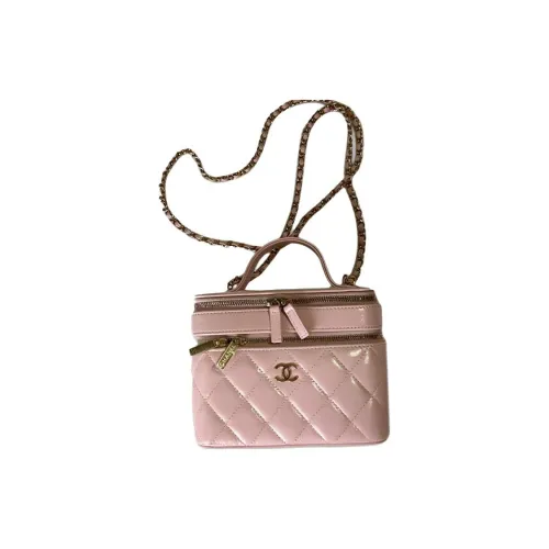 CHANEL Металл Полированный Овечья шкура Сумка Сумка через плечо Сумка через плечо Makeup Bag Обычный Женский Розовый