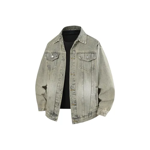 YEARNED Желтый Грязь Унисекс Джинсовые Куртки