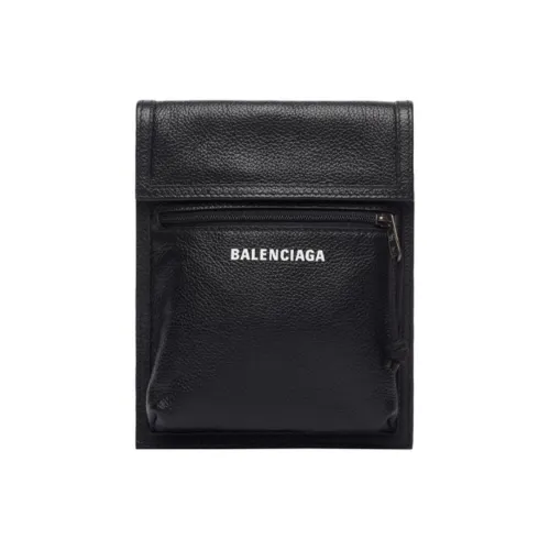 Balenciaga Сумка через плечо из коровьей кожи унисекс черного цвета