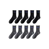 10 пар (Черный 5 + Темно-серый 5)