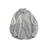 [Фланель Мягкая и Дружественная к Коже] Фотиния Серый (Бесшовный Логотип на Груди)