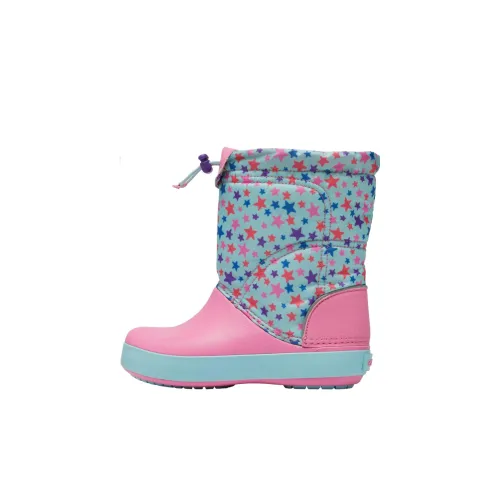 Crocs Crocband Водонепроницаемый И Теплый Обувь для малышей Синий Розовый Infant И Toddler