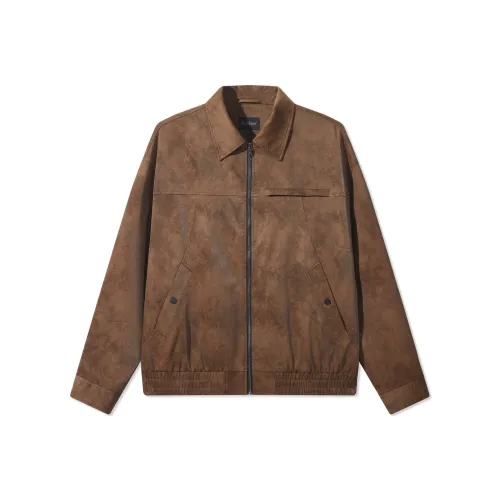 Cabbeen Градиентный окрашенный Свободный крой Кофейный 65 Мужские куртки