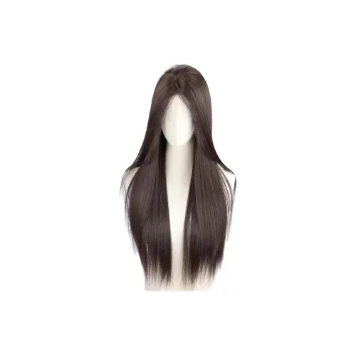 UMIFFA Forehead Lace Восемь Персонажов Бровь Черный Прямой Женский Перука Высокая Температура Пряжа