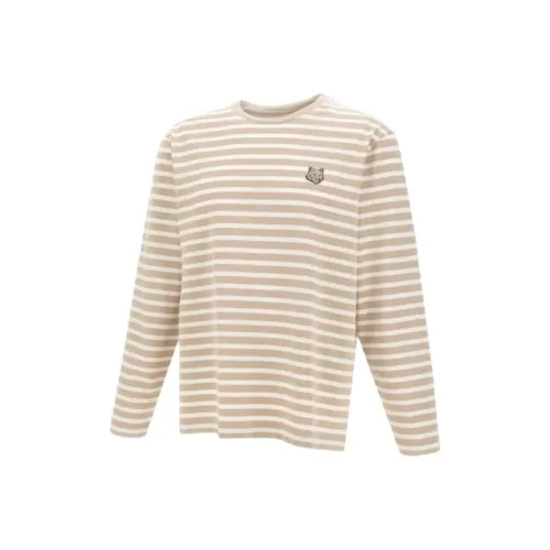 Maison Kitsune Бежевые Мужские T-рубашки