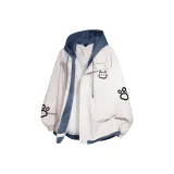 Светлый хаки-синий капюшон