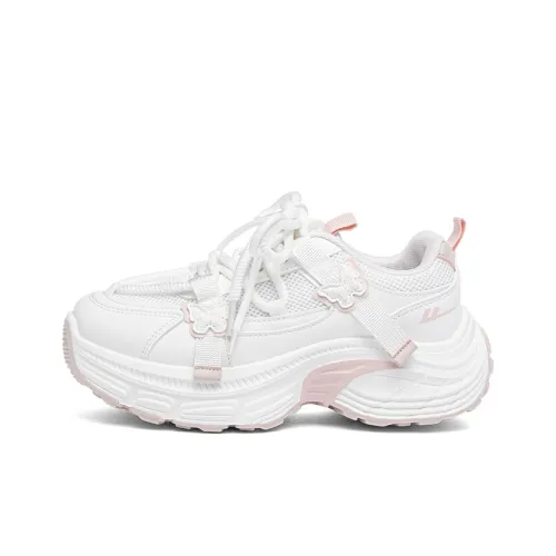 Warrior Аbrasion Resistant Дышащий Увеличение Высоты Низкий Топ Кроссовки с Толстой Подошвой Женские