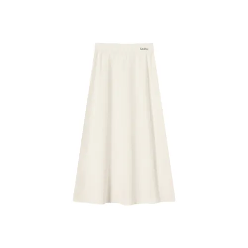 SOIE Белый Женские Повседневные Длинные Юбки