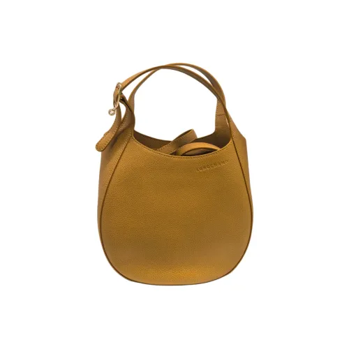 LONGCHAMP Le Foulonné Коровья кожа Сумка на плечо Большая Женская Мускатный орех