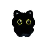 Большой-Глазый Полностью Черный Кот[Мяу]