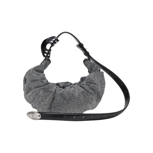 DIESEL Хлопок Хобо Сумка Сумка через плечо Маленькая Женская Черная