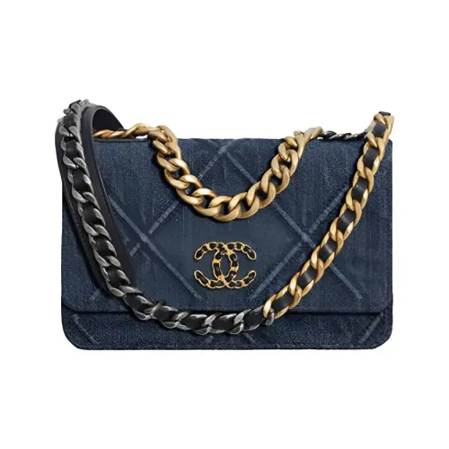 CHANEL 19Bag Denim Сумка через плечо Женская Синяя