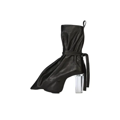 RICK OWENS совместный бренд RO Taco kiss Колено высокие сапоги 12 см Женские Черный