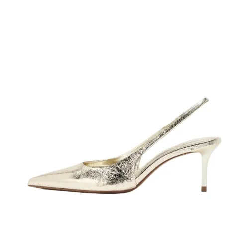 ZARA Узкий каблук Высокие каблуки 6 см Женские Золотые