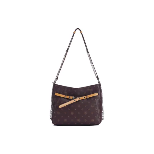 Dubaolu Сумка Tote из синтетической кожи сумка через плечо большая женская цветочный кофе абрикосовый кофейный