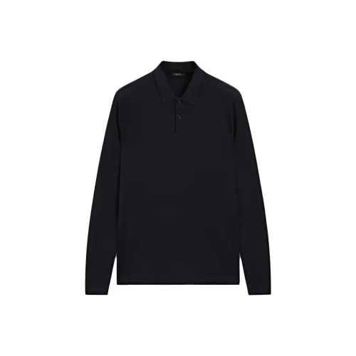 Massimo Dutti Мужская поло синего цвета