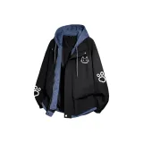 Чёрный с синим капюшоном