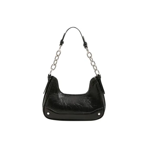 JANE KLAIN Сумка через плечо из синтетической кожи Женская Ночной черный Металлический серебристый