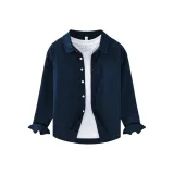 Темно-синяя рубашка (без нижнего белья)