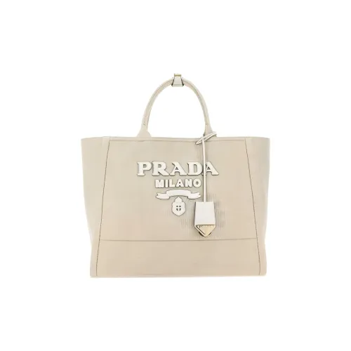 PRADA Холст Тоут Сумка Сумка для покупок Женская Сумка Песочный цвет