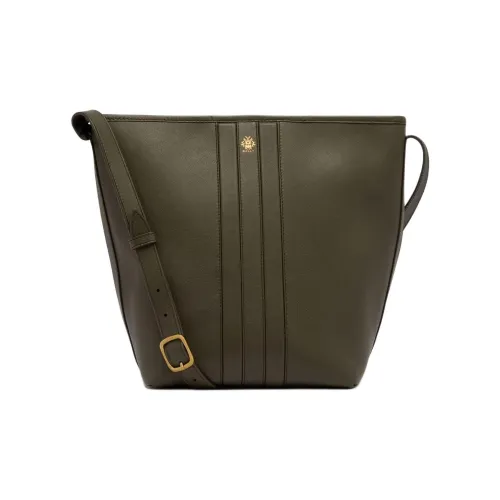 BALLY Beckett Телячья кожа Ведрообразная сумка Сумка через плечо Женская Зеленая