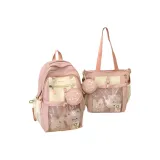 Розовый рюкзак + сумка через плечо