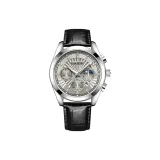 Серый циферблат, черный ремешок