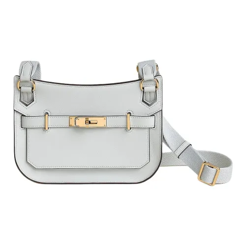 HERMES Jypsiere Swift Телячья кожа Сумка через плечо Мини Женская Платиновый серый