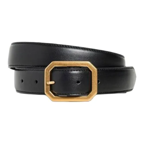 NILI LOTAN Ремни из коровьей кожи унисекс черный 3,5 см