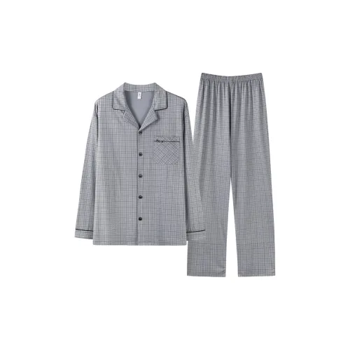 Qin Jing Пижамный комплект Мужской Ультраматовый Серый