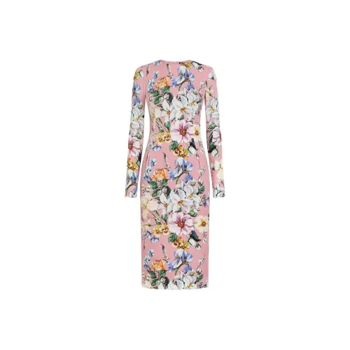 Dolce Gabbana SS25 Длинное Платье с Длинными Рукавами Женское