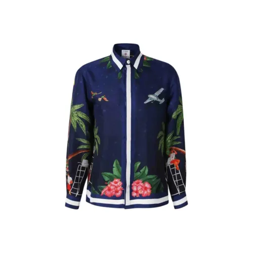 CASABLANCA Blue Men's Shirts CASABLANCA Синий Мужские Рубашки