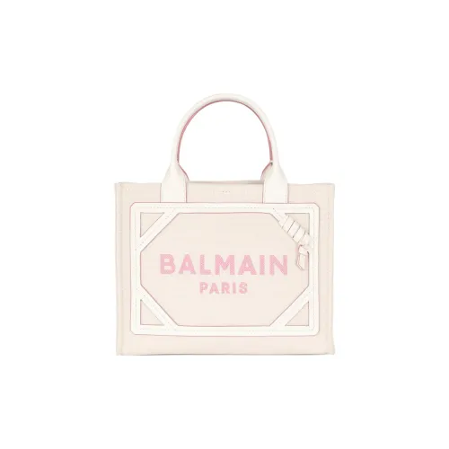 BALMAIN B Army Телячья кожа с хлопком холст тоут сумка сумка для покупок холщовая сумка маленькая женская